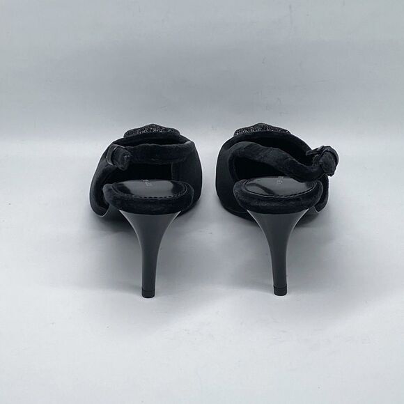 Tory Burch Eleanor Pavé Velvet Slingback Pointed Toe Pump size 6 - Picture 9 of 16